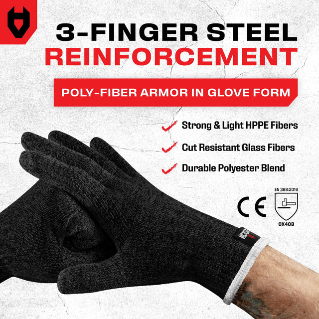 CutGuard+ Reinforced Cut Resistant Gloves - NoCry - 