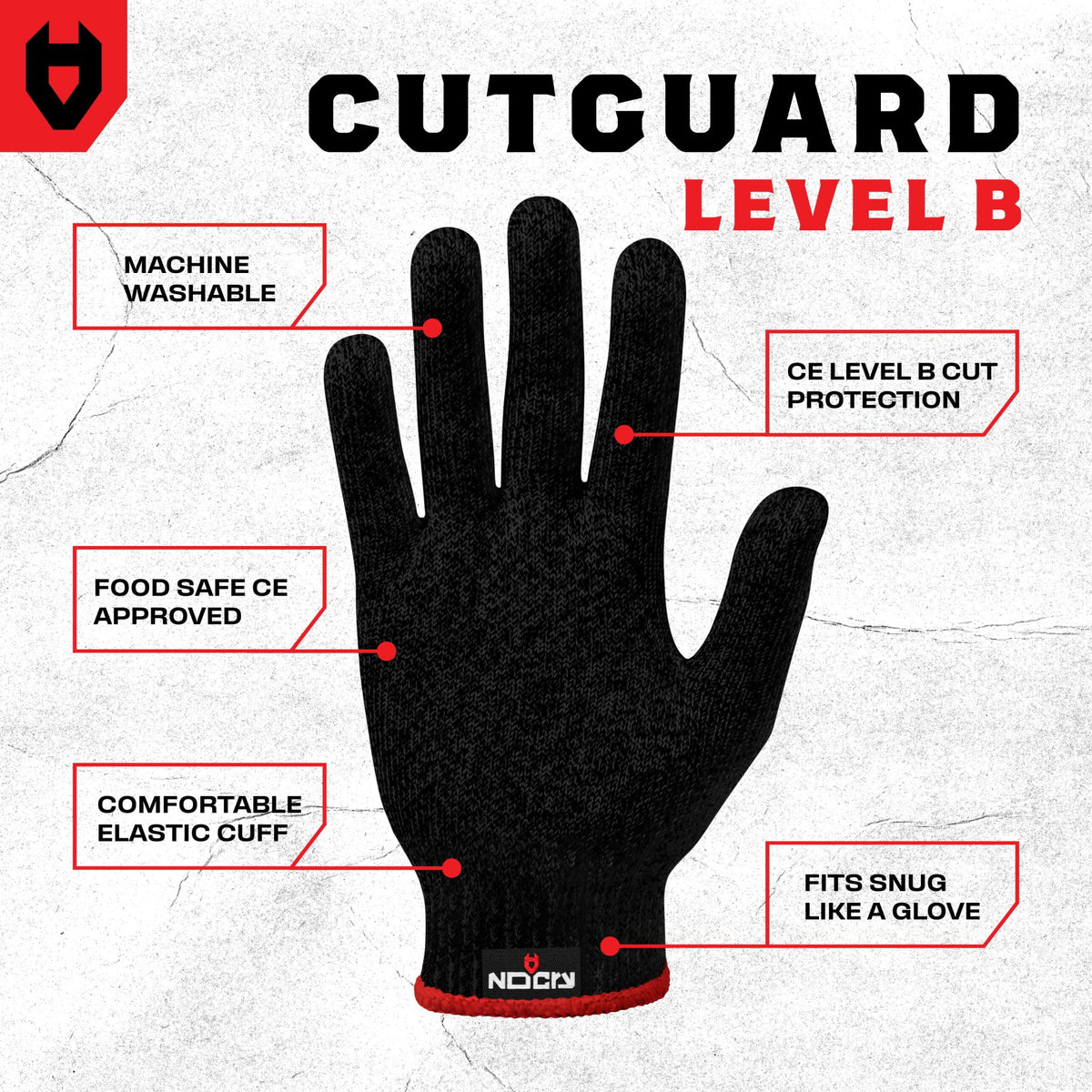 CutGuard Ultra - Elastic Cut Resistant Gloves - NOCRY