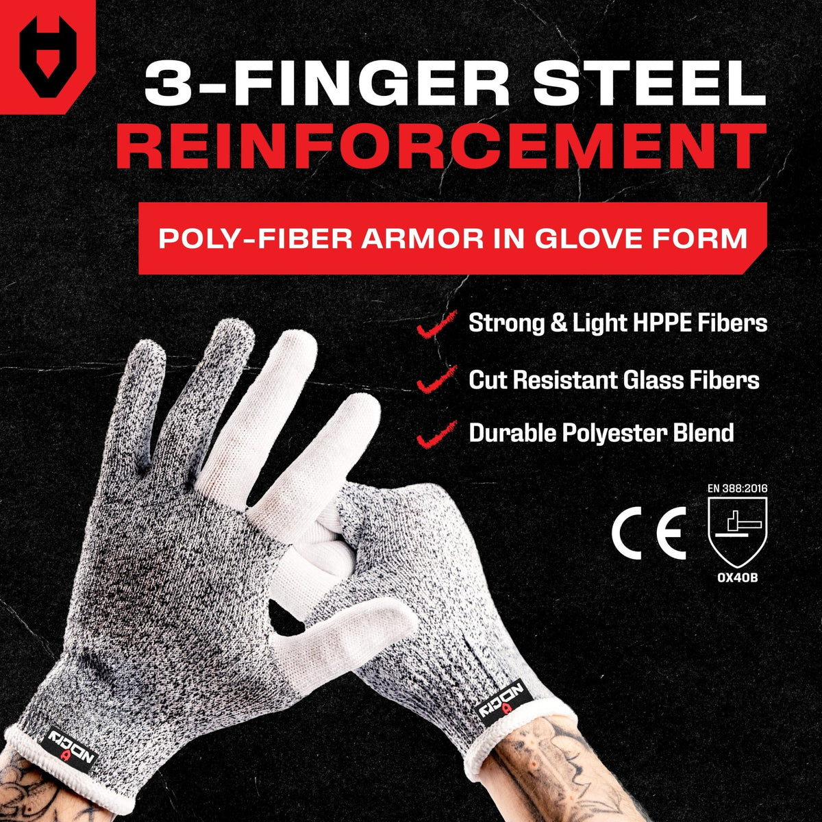 CutGuard Ultra - Elastic Cut Resistant Gloves - NOCRY