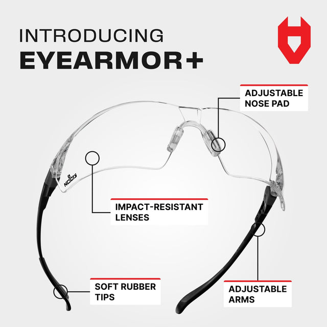 EyeArmor+ Adjustable Anti-Fog Safety Glasses - NoCry -