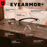 EyeArmor+ Adjustable Anti - Fog Safety Glasses - NoCry - 