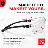 EyeArmor+ Adjustable Anti - Fog Safety Glasses - NoCry - 