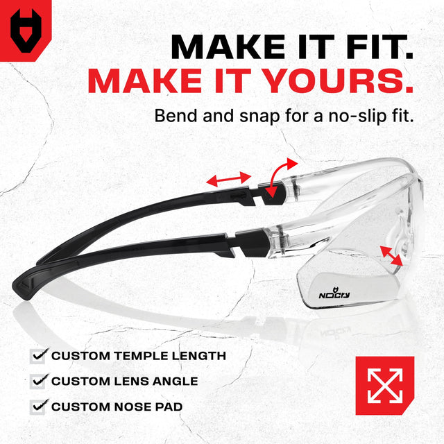 EyeArmor+ Adjustable Anti - Fog Safety Glasses - NoCry - 