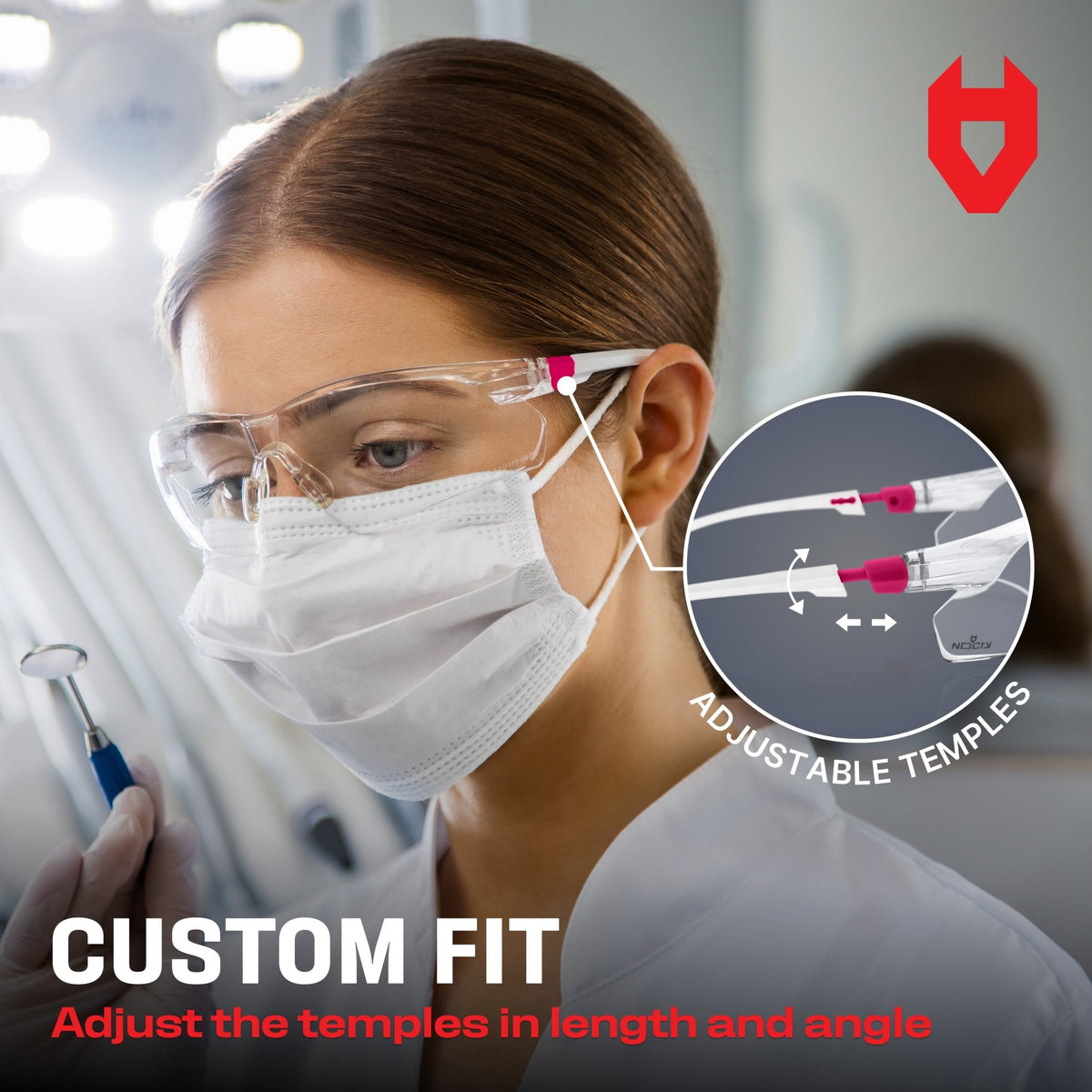 EyeArmor+ Adjustable Anti - Fog Safety Glasses - NoCry - 