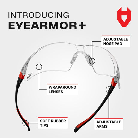 EyeArmor+ Adjustable Anti - Fog Safety Glasses - NoCry - 