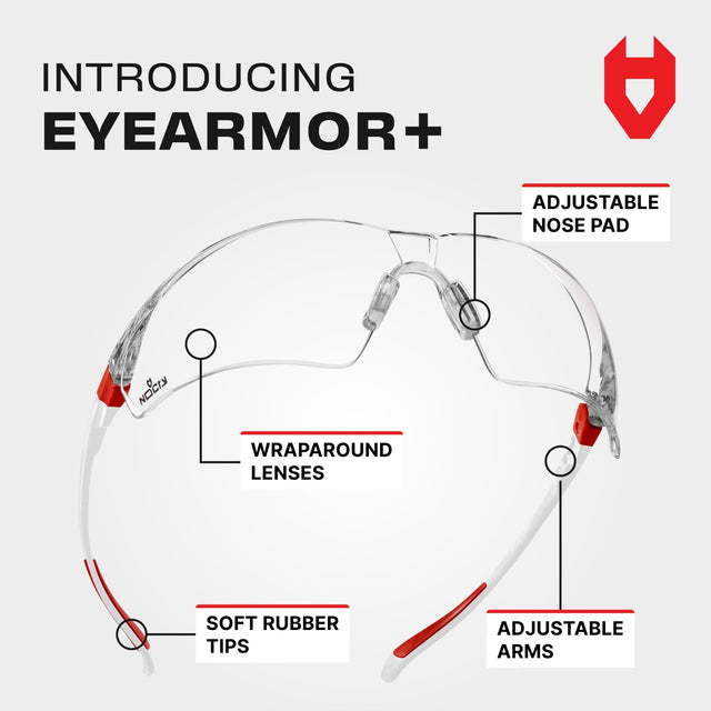 EyeArmor+ Adjustable Anti - Fog Safety Glasses - NoCry - 