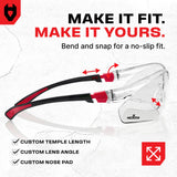 EyeArmor+ Adjustable Anti - Fog Safety Glasses - NoCry - 