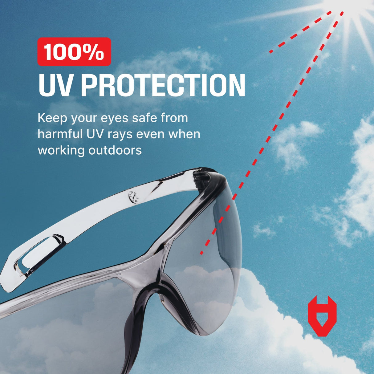 EyeArmor Lightweight In - Out Safety Glasses - NoCry - 