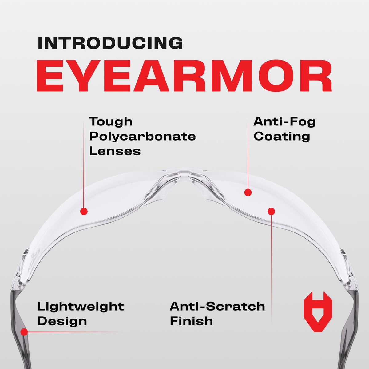 EyeArmor Lightweight Safety Glasses - NOCRY