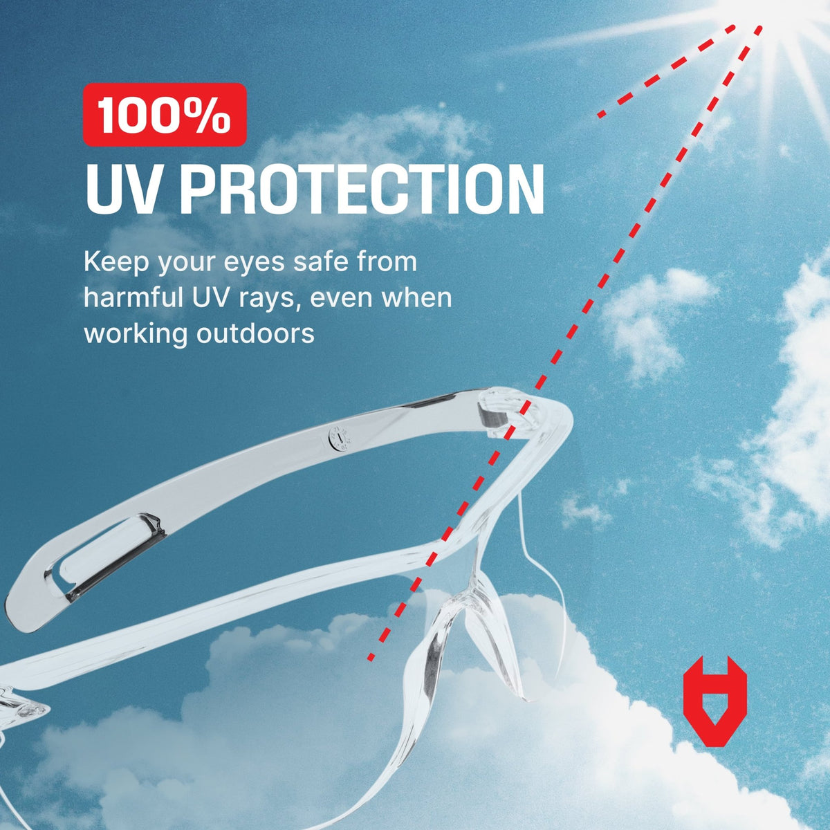 EyeArmor Lightweight Safety Glasses - NOCRY