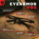 EyeArmor Pro Fully Adjustable Safety Glasses - NoCry - 