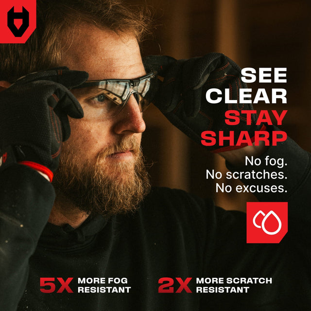 EyeArmor Pro Fully Adjustable Safety Glasses - NoCry - 