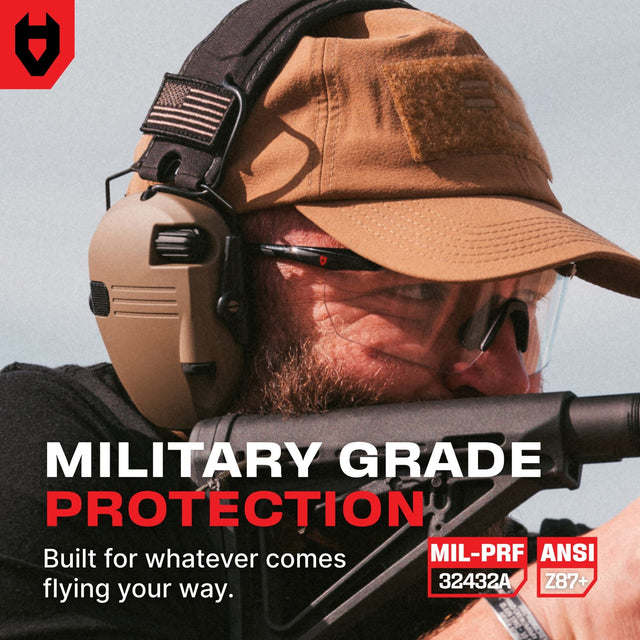 EyeArmor+ Tactical Shooting Safety Glasses - NoCry - 