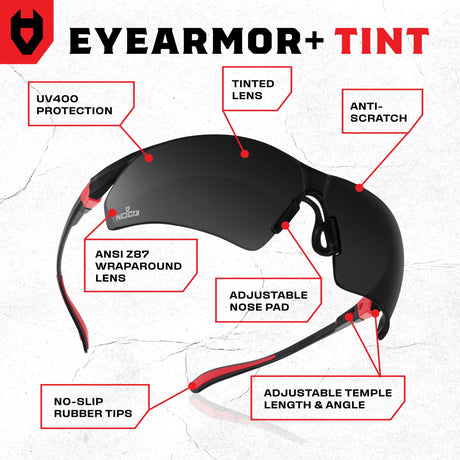 EyeArmor+ Tint Safety Glasses - NoCry - 