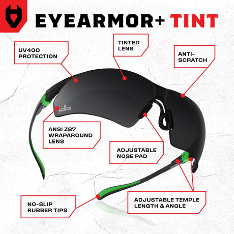 EyeArmor+ Tint Safety Glasses - NoCry - 