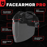 FaceArmor Pro Heavy Duty Flip - Up Face Shield - NoCry - 