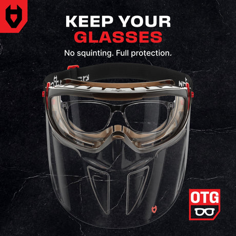 ForceShield+ Anti-Fog Safety Goggles with Detachable Face Shield - NoCry -