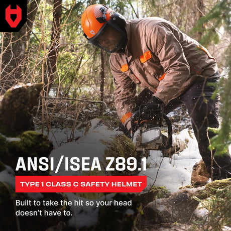 ForestArmor Pro Heavy Duty Arborist Safety Helmet - NoCry - 