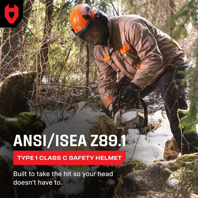 ForestArmor Pro Heavy Duty Arborist Safety Helmet - NoCry - 