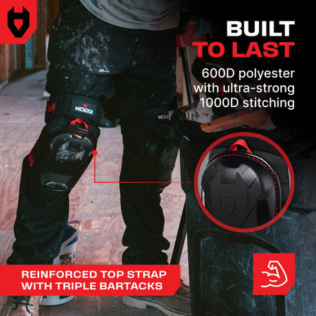 GelGuard Pro Heavy Duty Thigh Strap Knee Pads - NoCry - 