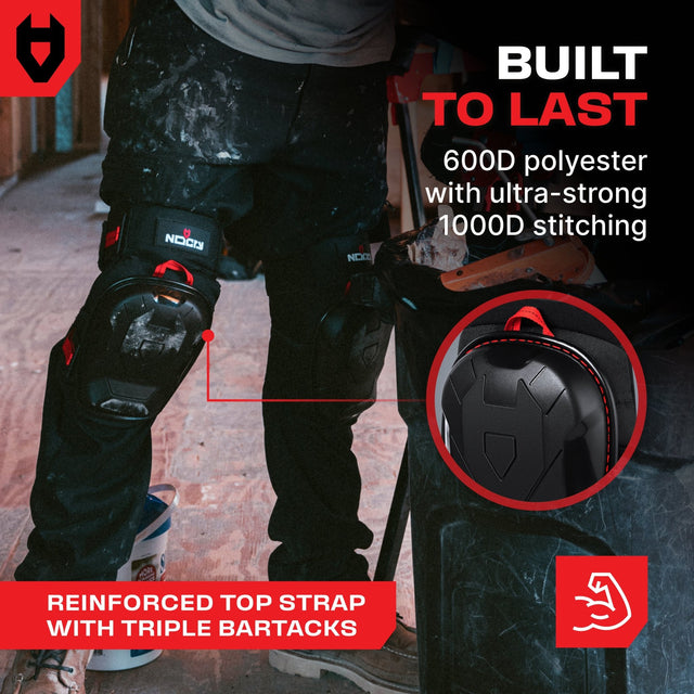 GelGuard Pro Heavy Duty Thigh Strap Knee Pads - NoCry - 