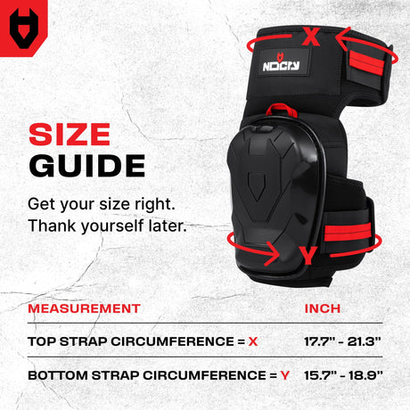 GelGuard Pro Heavy Duty Thigh Strap Knee Pads - NoCry -