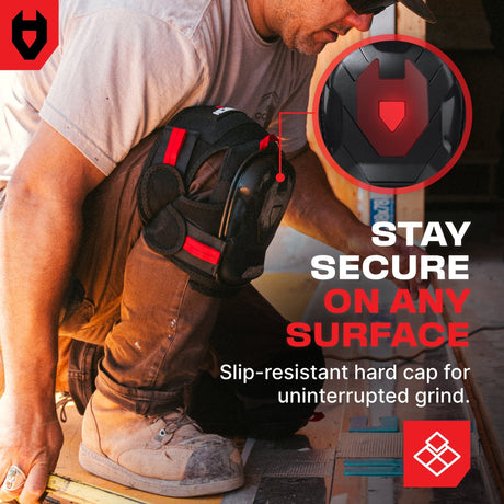GelGuard Pro Heavy Duty Thigh Strap Knee Pads - NoCry - 