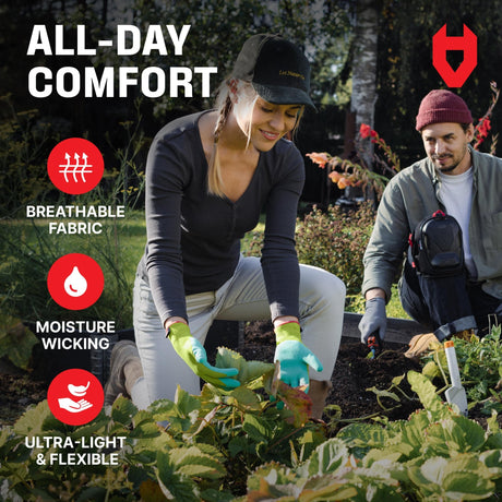 GripFit Eco - Friendly Gardening Gloves - NoCry - 