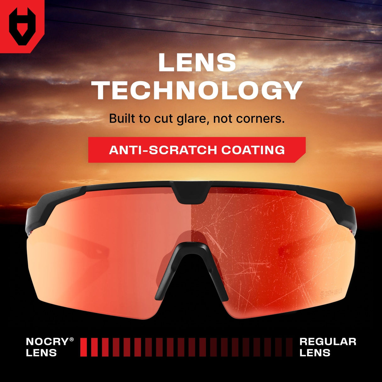 ImpactShield Pro Mirrored Safety Sunglasses - NoCry - 