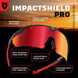 ImpactShield Pro Mirrored Safety Sunglasses - NoCry - 
