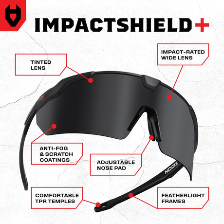 ImpactShield+ Tinted Safety Sunglasses - NoCry - 