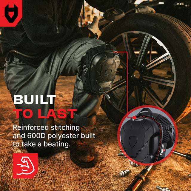 KneeGuard Professional Heavy Duty Gel Knee Pads - NoCry - 