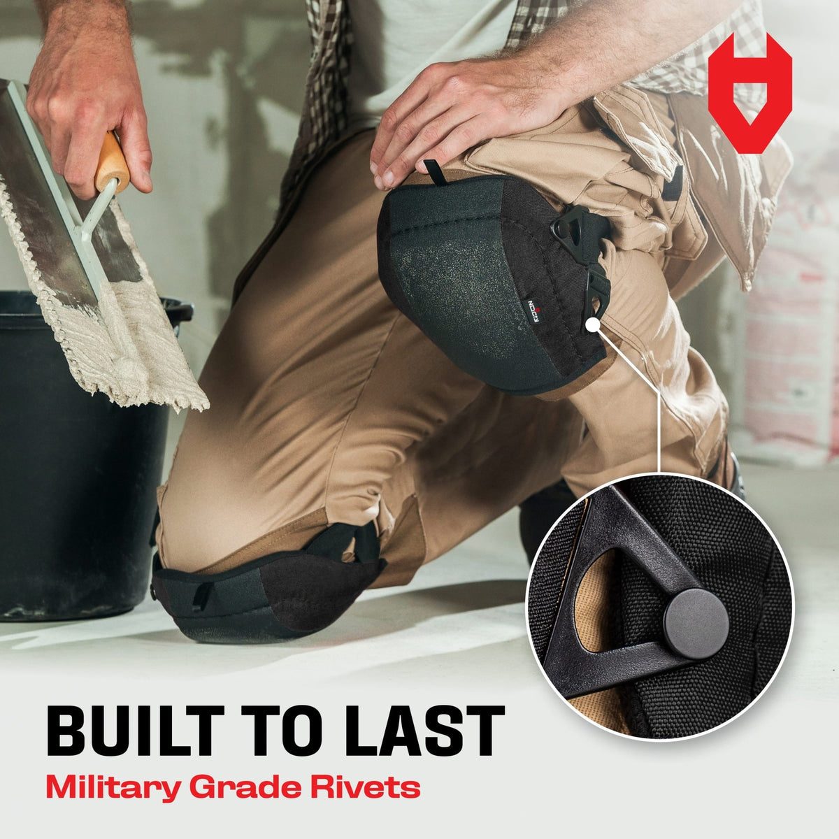 LightGuard+ Anti - Slip Flooring Foam Knee Pads - NoCry - 