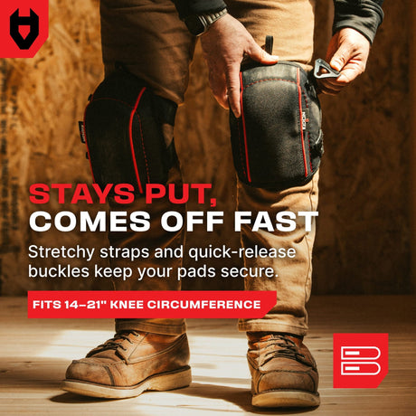 LightGuard Pro Anti - Slip Flooring Gel Knee Pads - NoCry - 