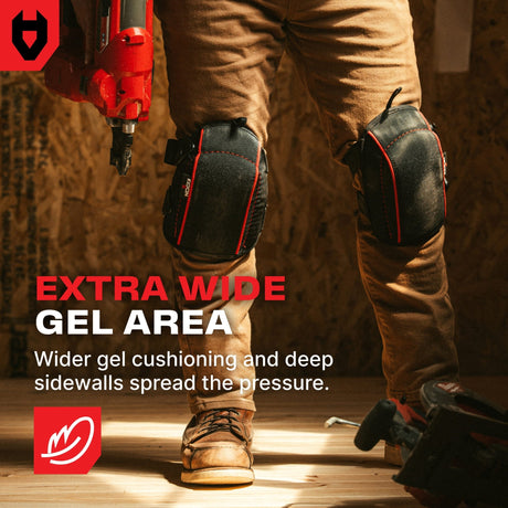 LightGuard Pro Anti - Slip Flooring Gel Knee Pads - NoCry - 