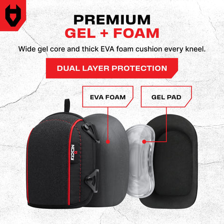 LightGuard Pro Anti - Slip Flooring Gel Knee Pads - NoCry - 