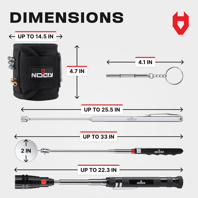 MagnetKit+ Telescoping Magnetic Pickup Tool Set - NoCry - 