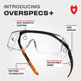 OverSpecs+ Premium Over - Glasses Safety Glasses - NoCry - 