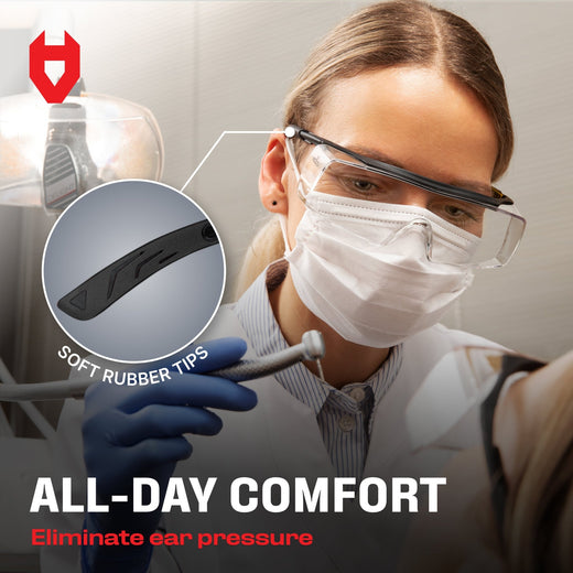 NoCry OverSpecs+ Anti-Fog Over-Glasses Safety Glasses - ANSI Z87.1
