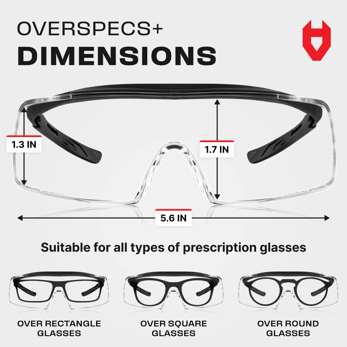 OverSpecs Pro Anti - fog Over - Glasses Safety Glasses - NOCRY