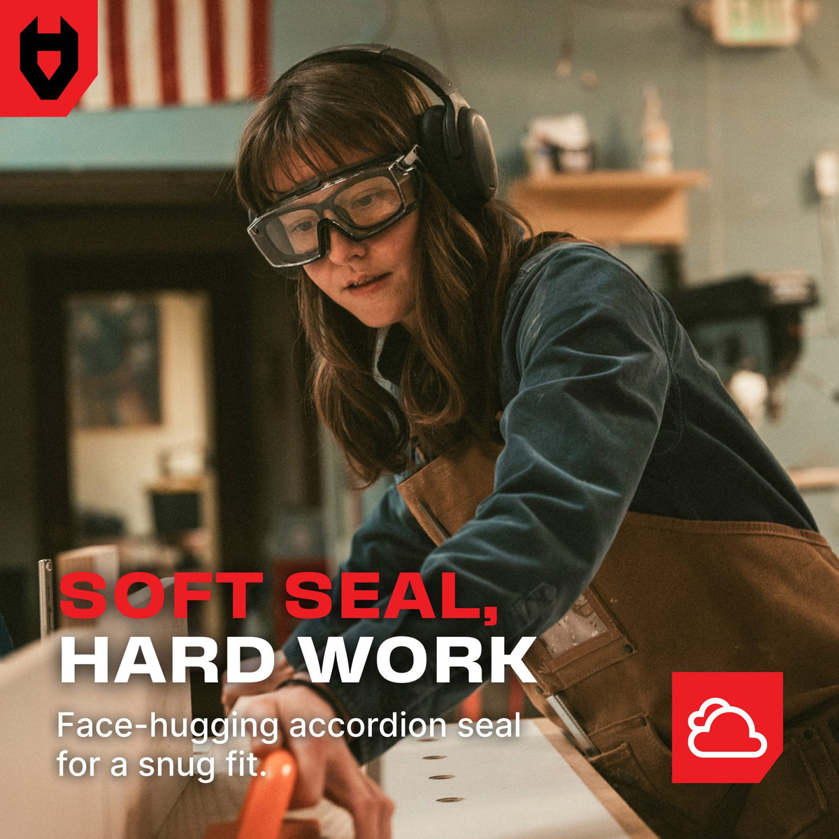 OverSpecs+ Seal Safety Goggles Over Glasses - NoCry - 