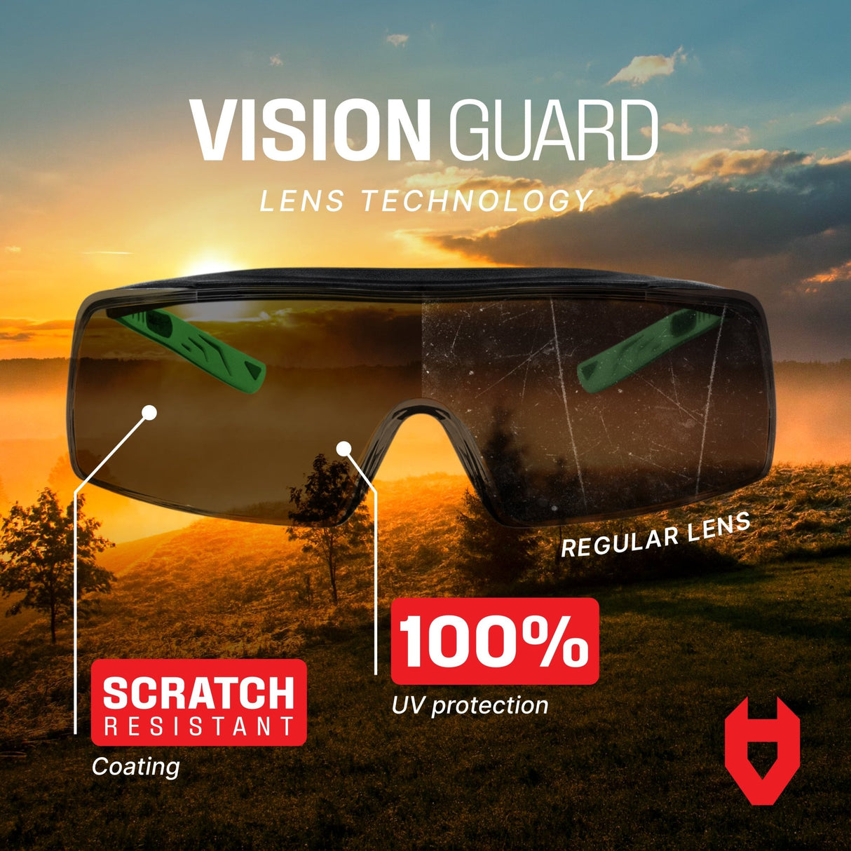 OverSpecs+ Tinted Over - Glasses Safety Sunglasses - NoCry - 