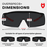 OverSpecs+ Tinted Over - Glasses Safety Sunglasses - NoCry - 