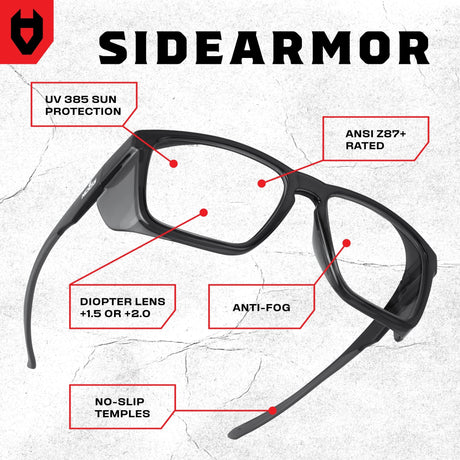 SideArmor Protective Safety Readers with Side Shields - NoCry - 