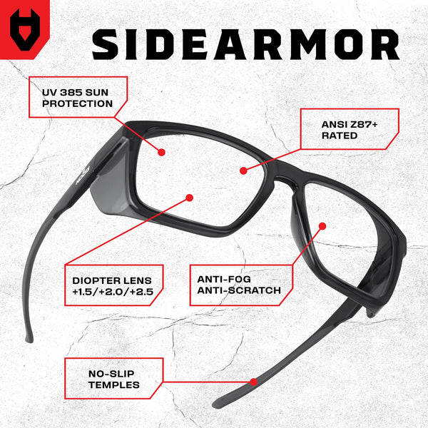 SideArmor Protective Safety Readers with Side Shields - NOCRY