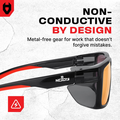 SideArmor Red Mirror Safety Sunglasses - NoCry -