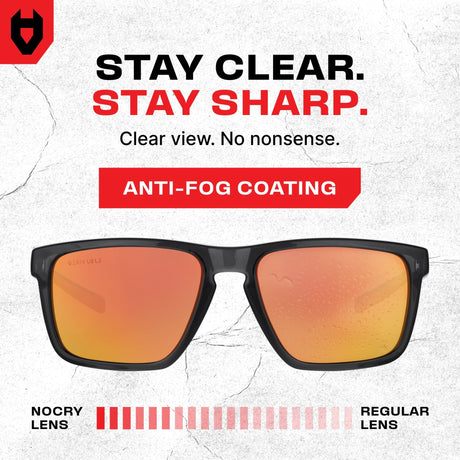 SideArmor Red Mirror Safety Sunglasses - NoCry -