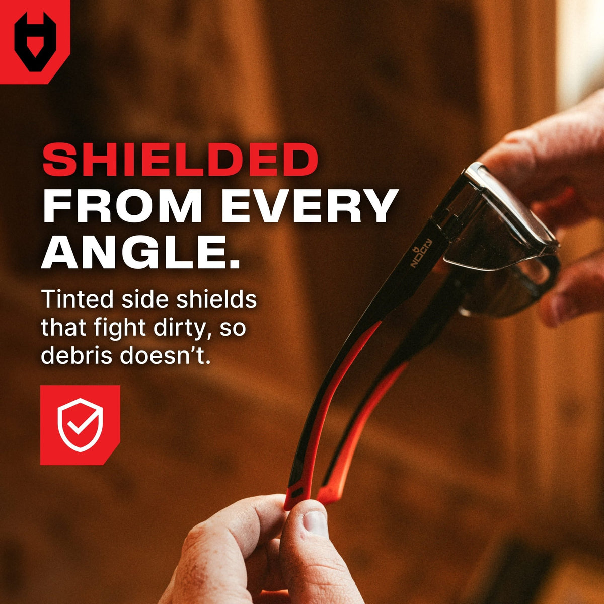 SideArmor Shield Safety Glasses - NOCRY