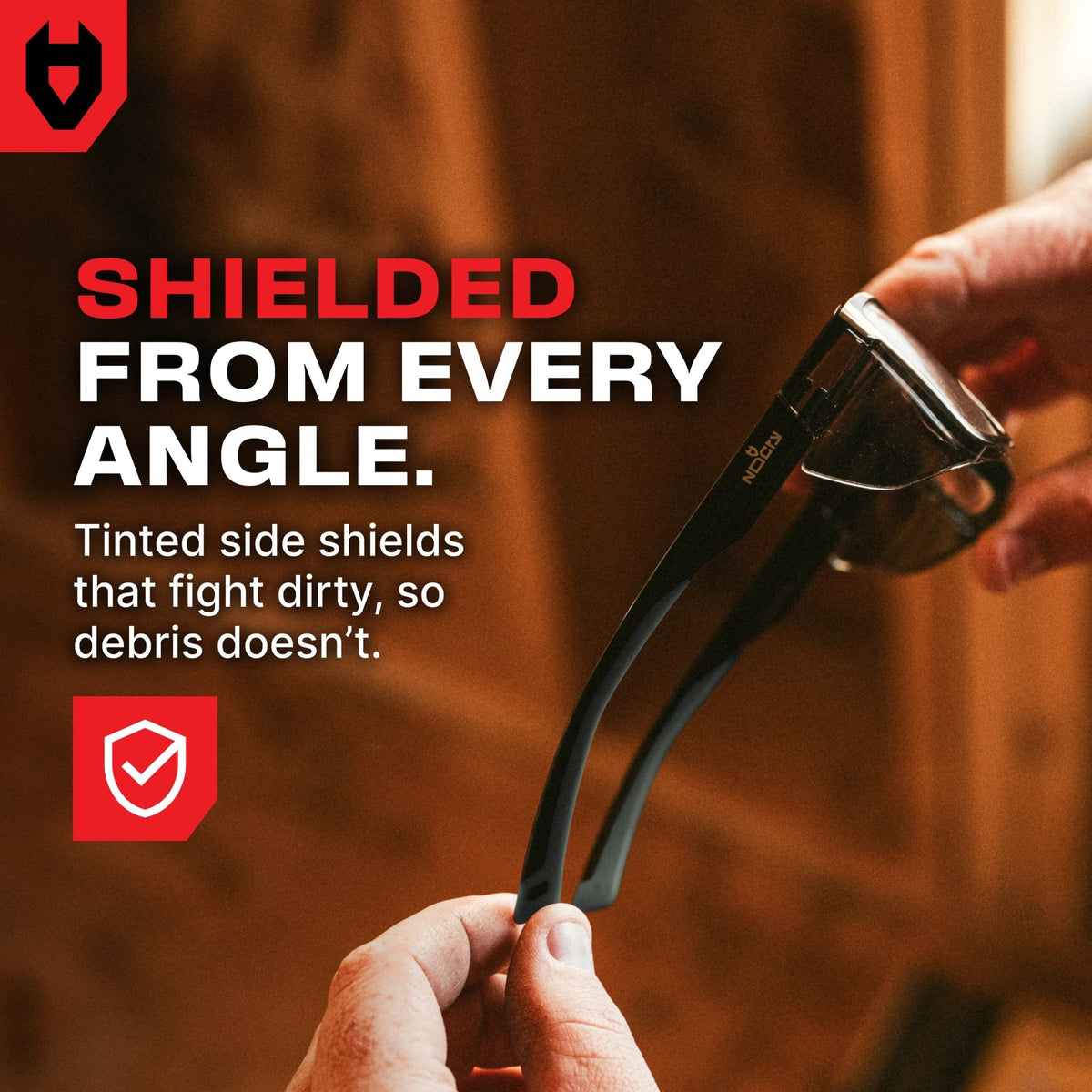 SideArmor Shield Safety Glasses - NOCRY