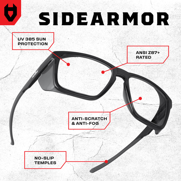 SideArmor Shield Safety Glasses - NOCRY